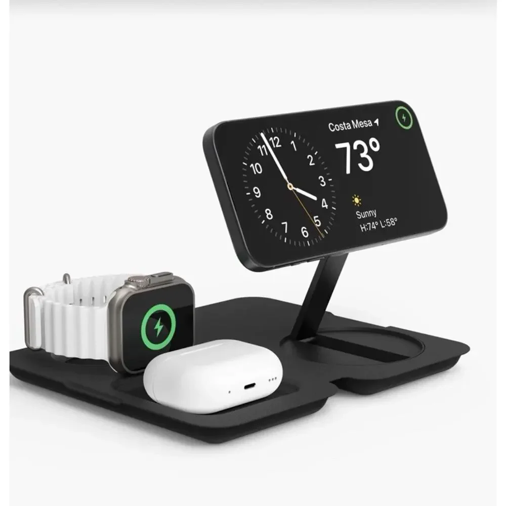 Nimble Fold 3-in-1 Wireless Travel Charging Station For Iphone /Blue